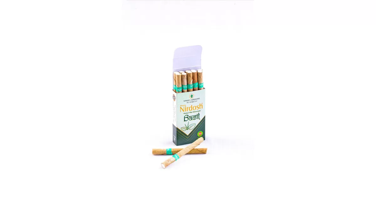 Basil Tulsi Herbal Cigarettes Nirdosh Herbal Cigarettes