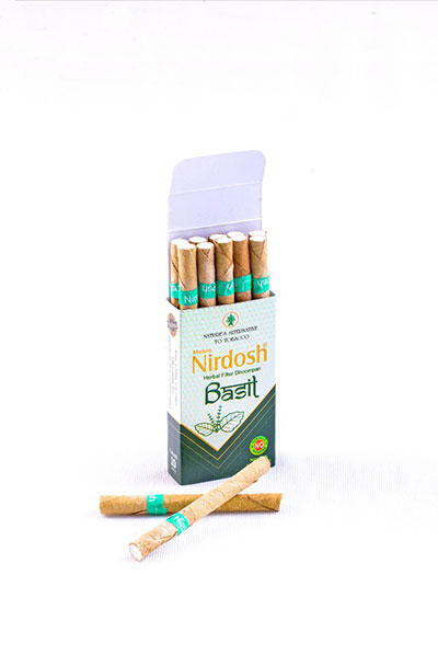 Basil Tulsi Herbal Cigarettes Nirdosh Herbal Cigarettes